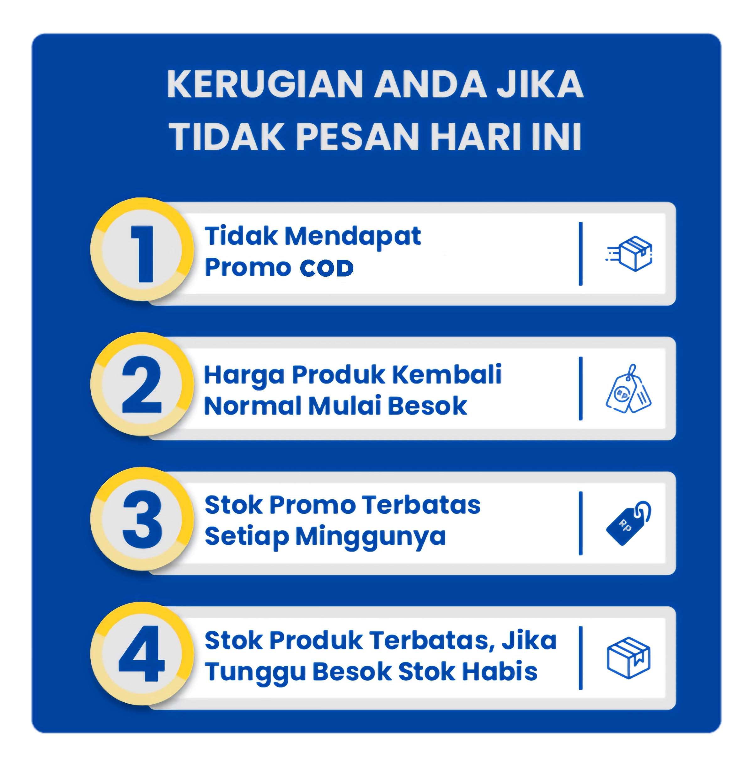 KERUGIAN TIDAK ORDER SEKRANG