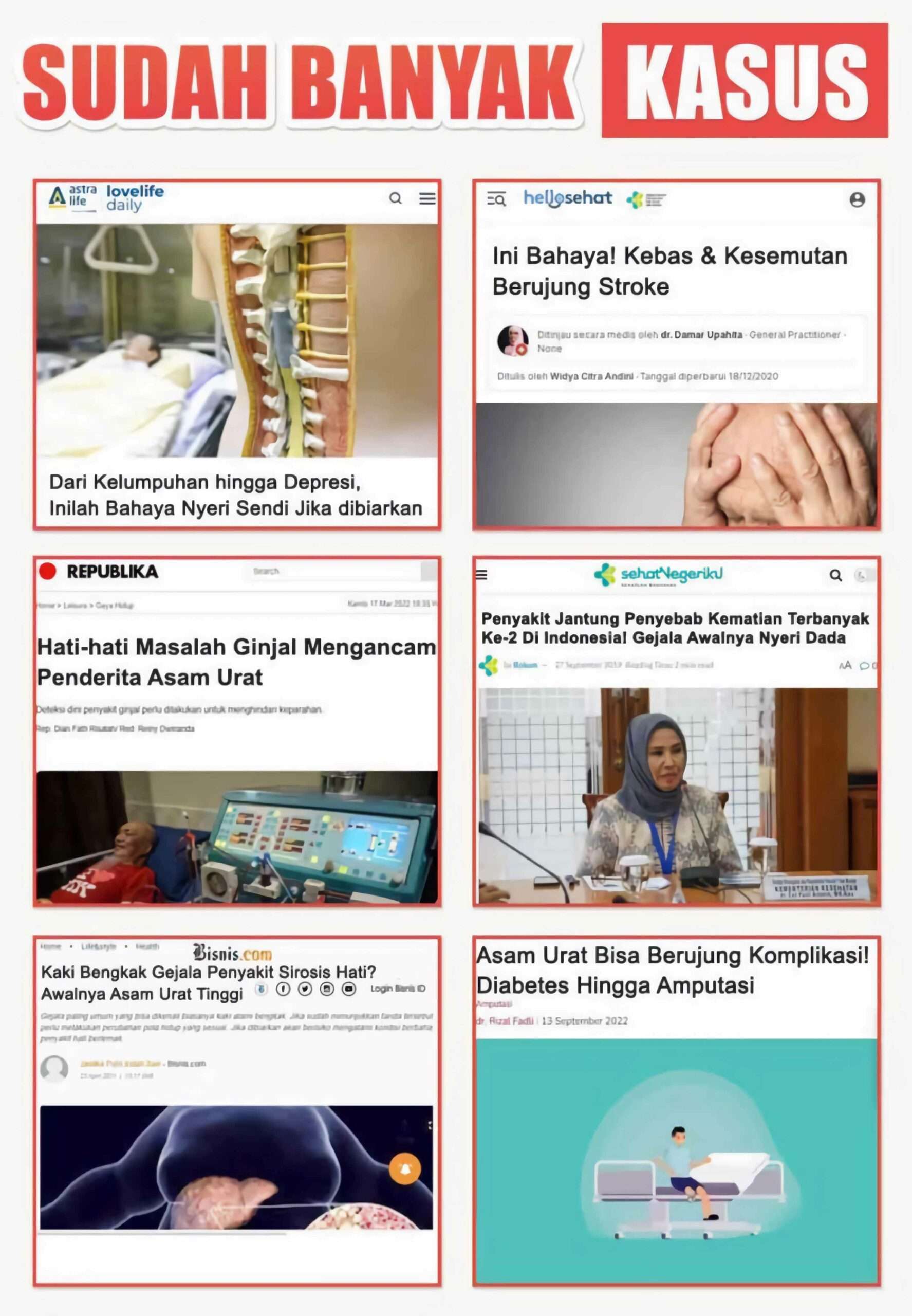 SUDAH BANYAK KASUS